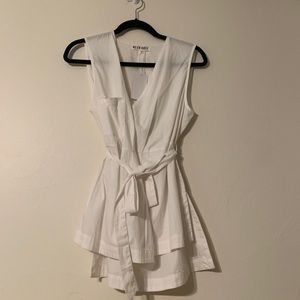 Neon Rose Sleeveless Wrap Blouse NWT